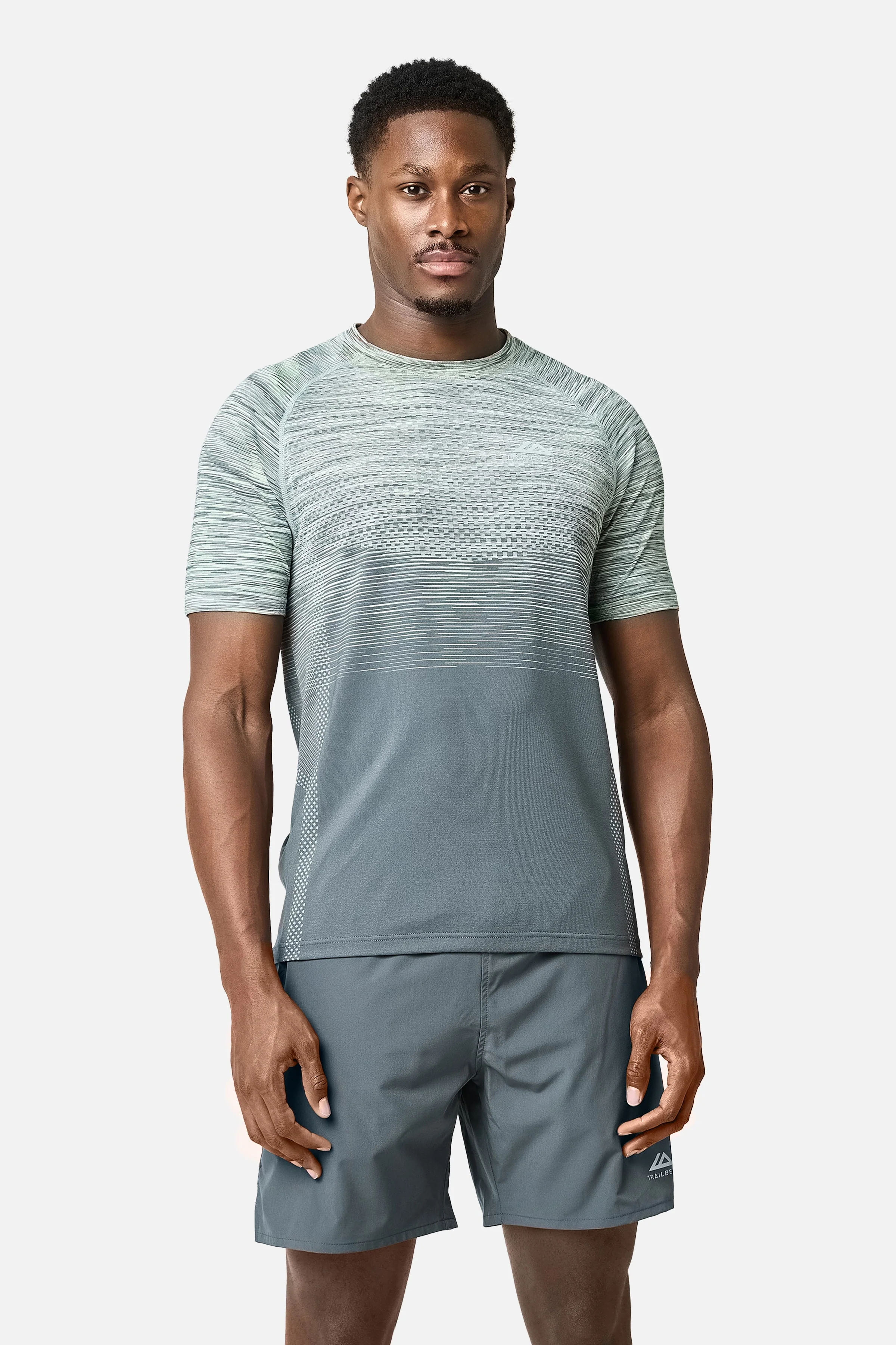Apex Seamless Tee - Lunar Grey/Graphite Grey/Neon Lime - Image 3
