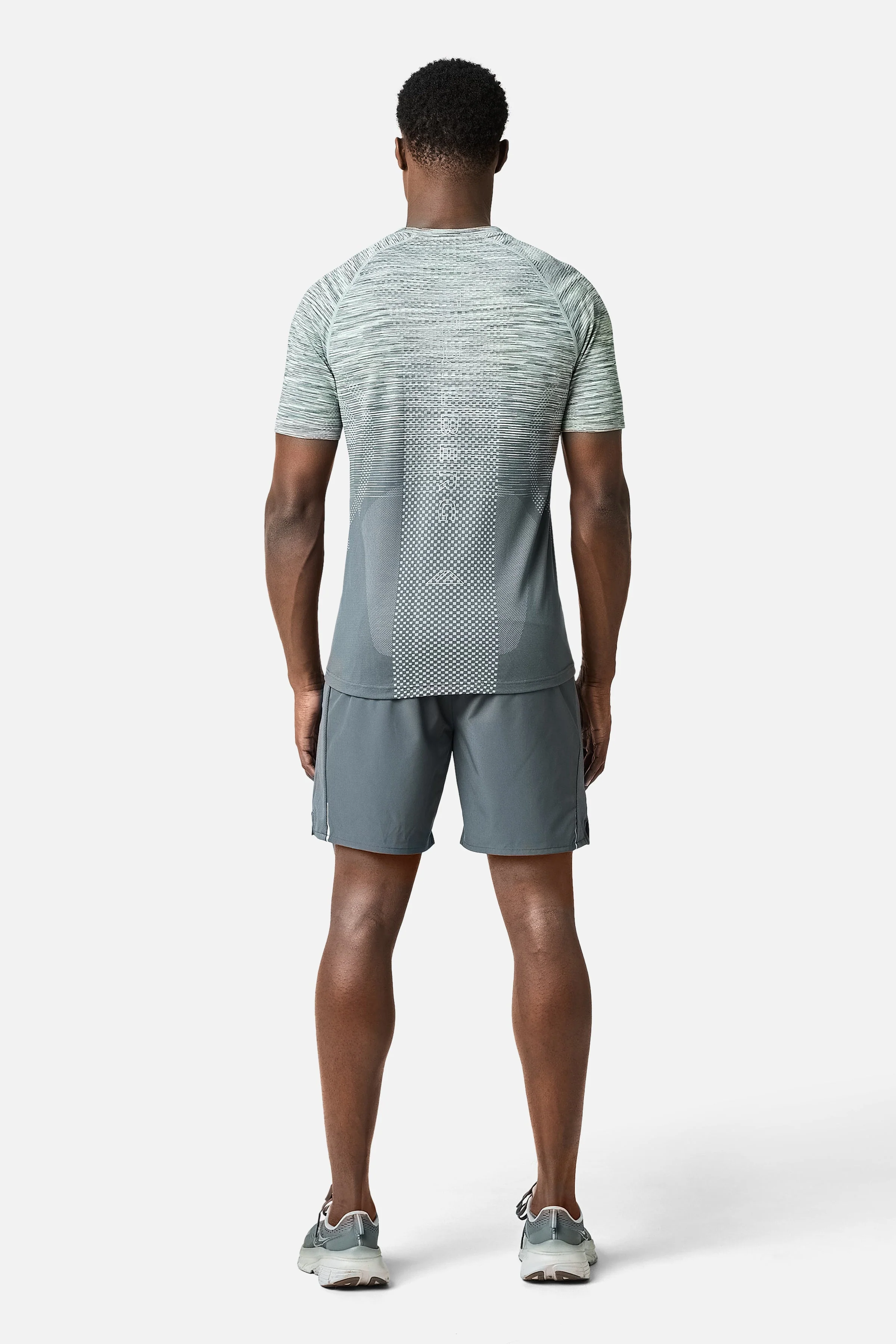 Apex Seamless Tee - Lunar Grey/Graphite Grey/Neon Lime - Image 5