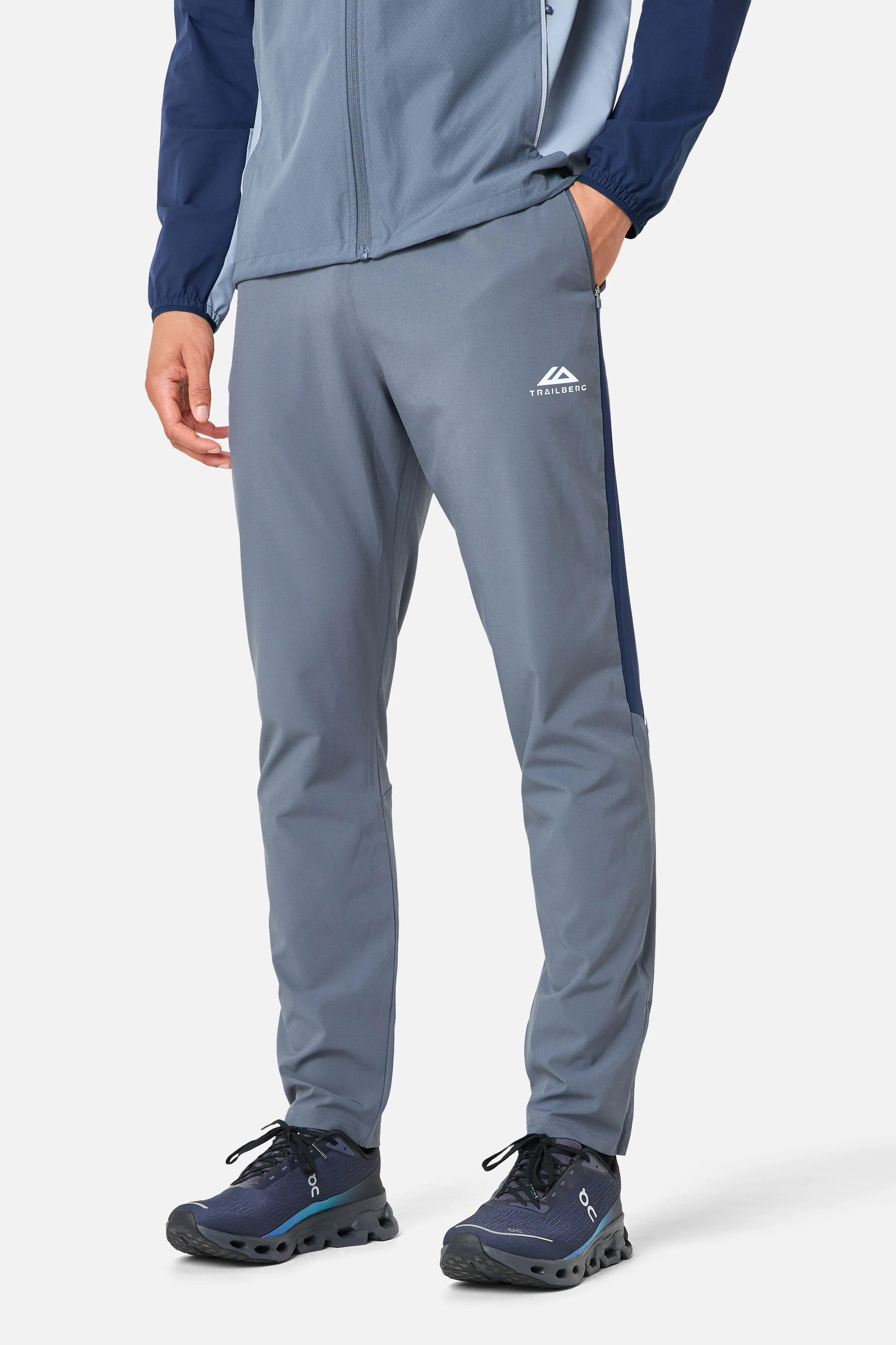 AW25 Triathlon Tracksuit - Storm Grey/Navy Blue - Image 4