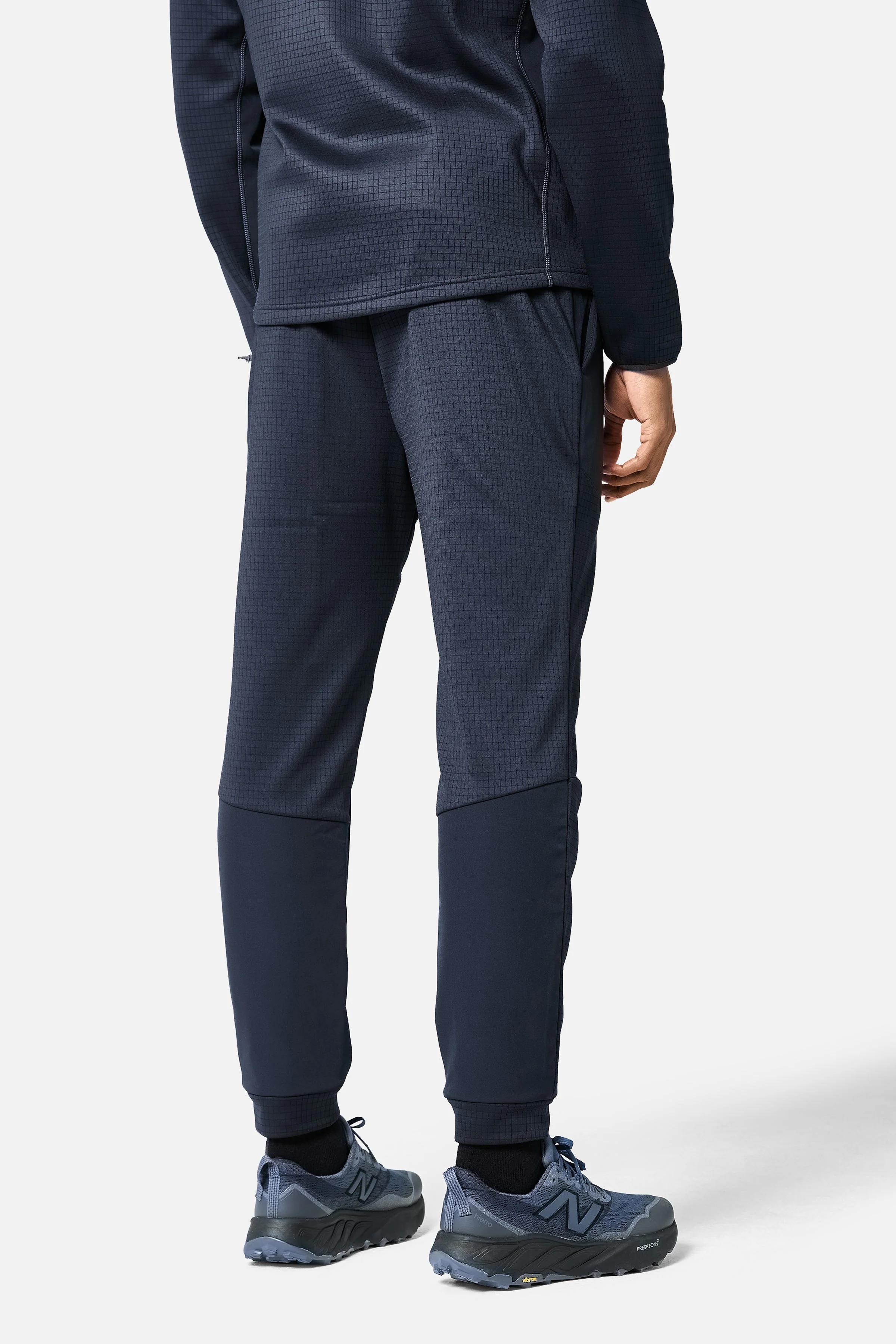 District Gridded Fleece Tracksuit - Deep Ocean/Storm Grey - Image 11