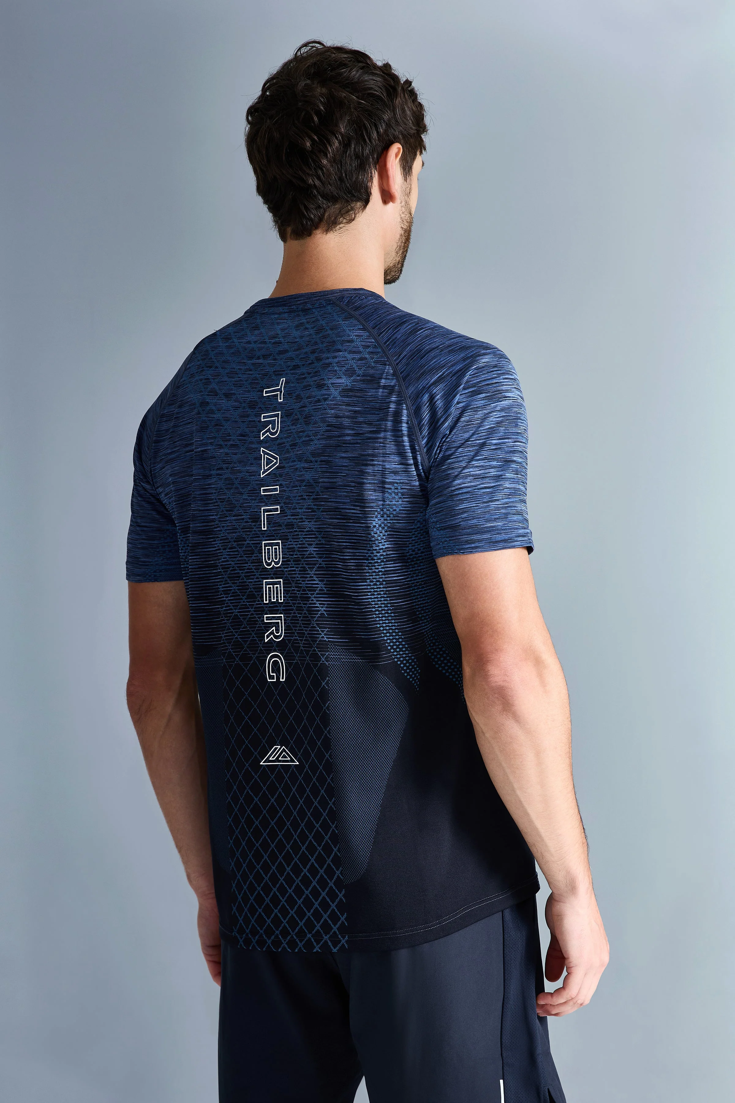 Stride Seamless Tee  - Deep Ocean/Aqua Eclipse/Chroma Blue/Voltage Blue - Image 3