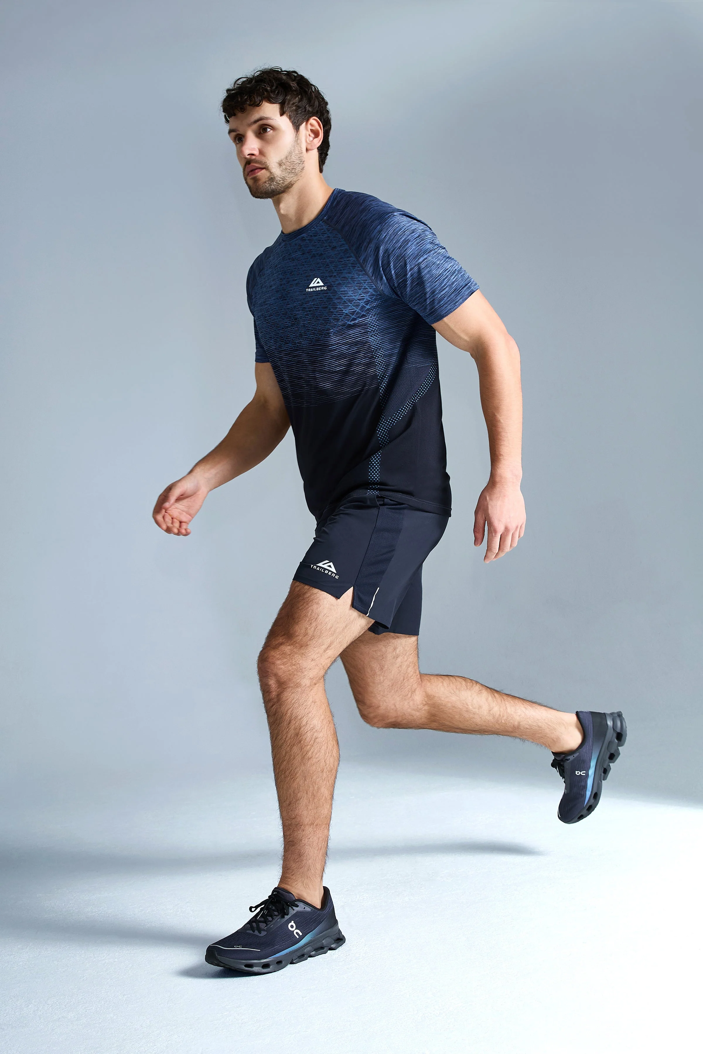 Stride Seamless Tee  - Deep Ocean/Aqua Eclipse/Chroma Blue/Voltage Blue - Image 4